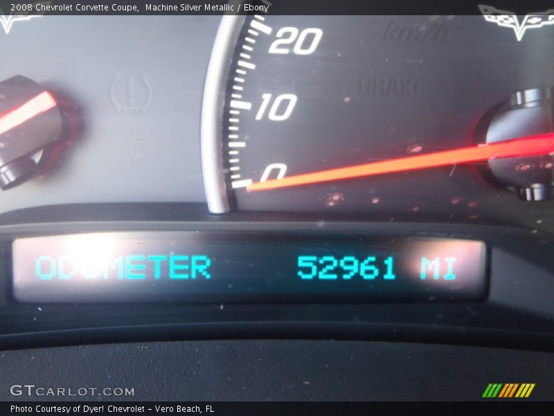Machine Silver Metallic / Ebony 2008 Chevrolet Corvette Coupe