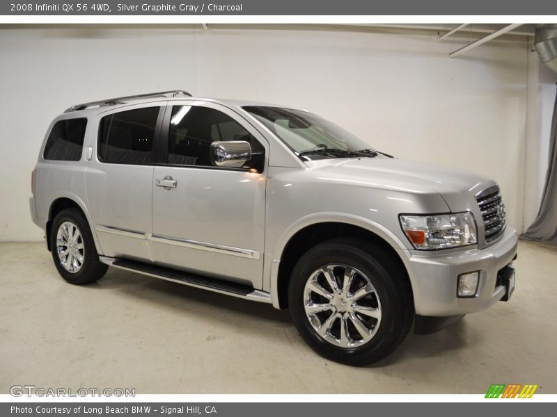 Silver Graphite Gray / Charcoal 2008 Infiniti QX 56 4WD