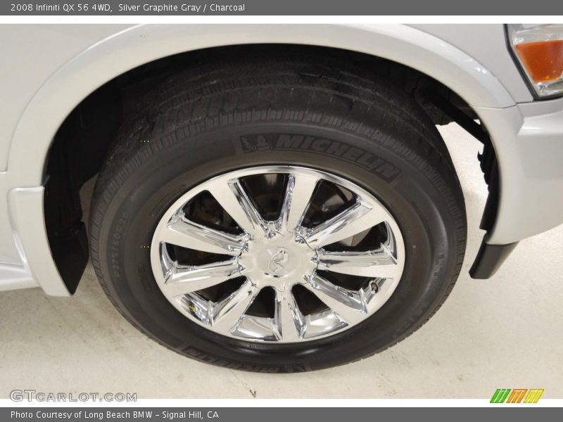 Silver Graphite Gray / Charcoal 2008 Infiniti QX 56 4WD