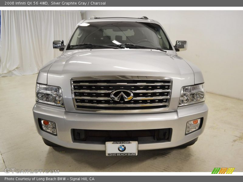 Silver Graphite Gray / Charcoal 2008 Infiniti QX 56 4WD