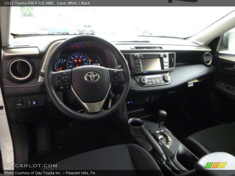 Super White / Black 2013 Toyota RAV4 XLE AWD