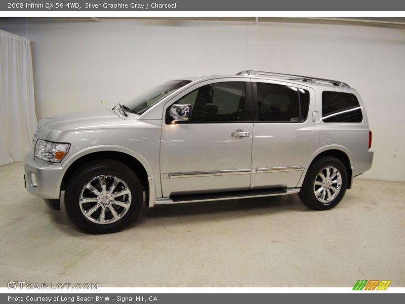 Silver Graphite Gray / Charcoal 2008 Infiniti QX 56 4WD