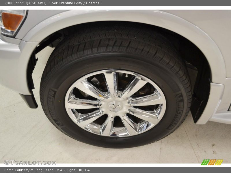 Silver Graphite Gray / Charcoal 2008 Infiniti QX 56 4WD