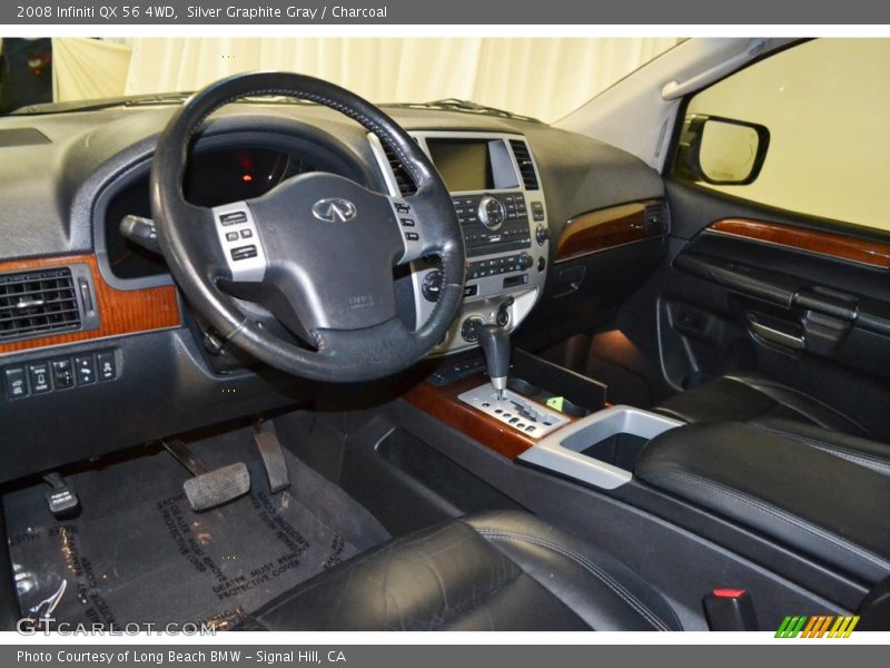 Silver Graphite Gray / Charcoal 2008 Infiniti QX 56 4WD