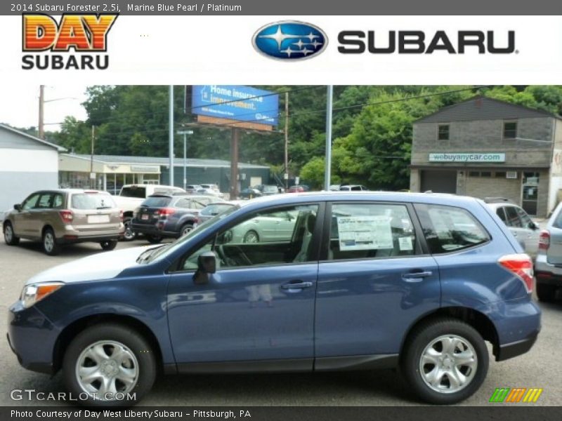 Marine Blue Pearl / Platinum 2014 Subaru Forester 2.5i