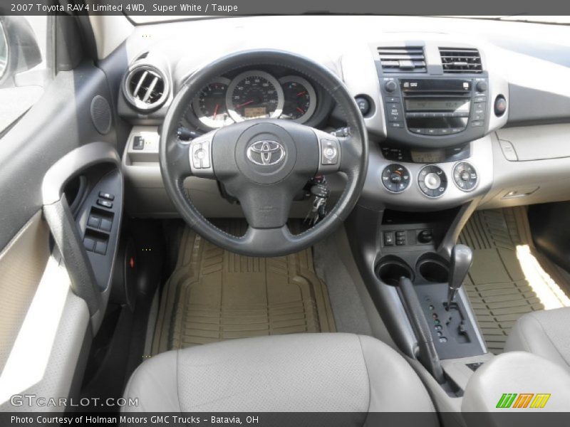 Super White / Taupe 2007 Toyota RAV4 Limited 4WD