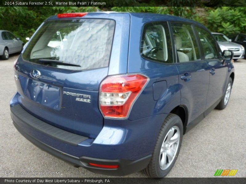 Marine Blue Pearl / Platinum 2014 Subaru Forester 2.5i