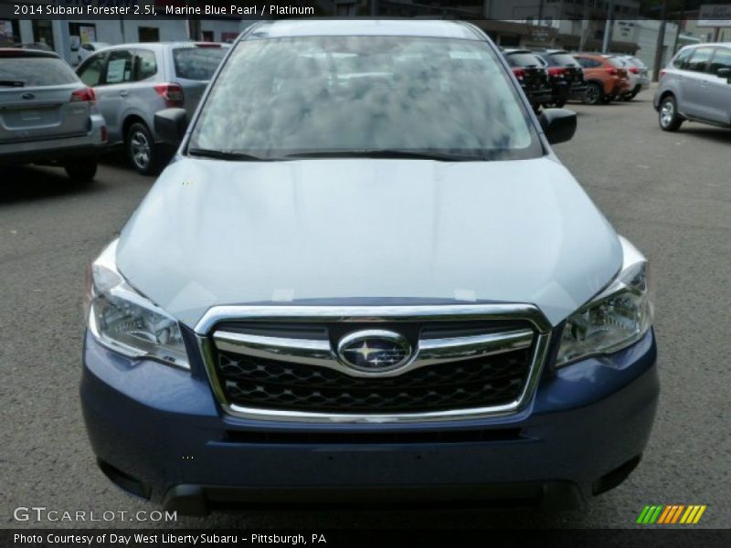 Marine Blue Pearl / Platinum 2014 Subaru Forester 2.5i