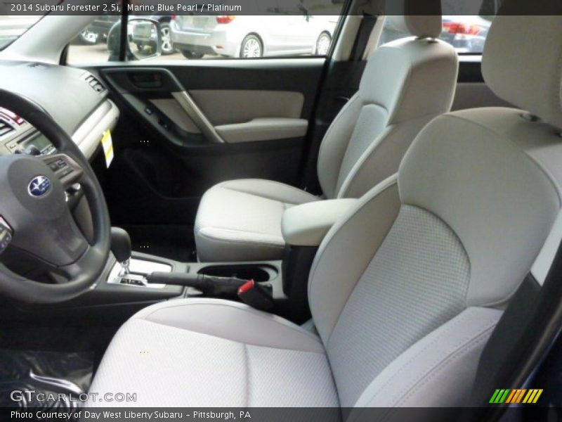 Marine Blue Pearl / Platinum 2014 Subaru Forester 2.5i
