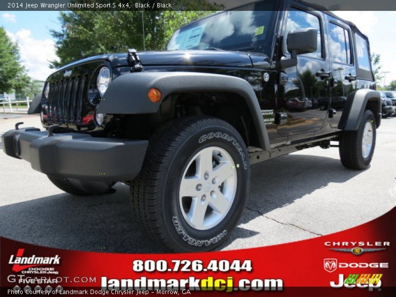 Black / Black 2014 Jeep Wrangler Unlimited Sport S 4x4