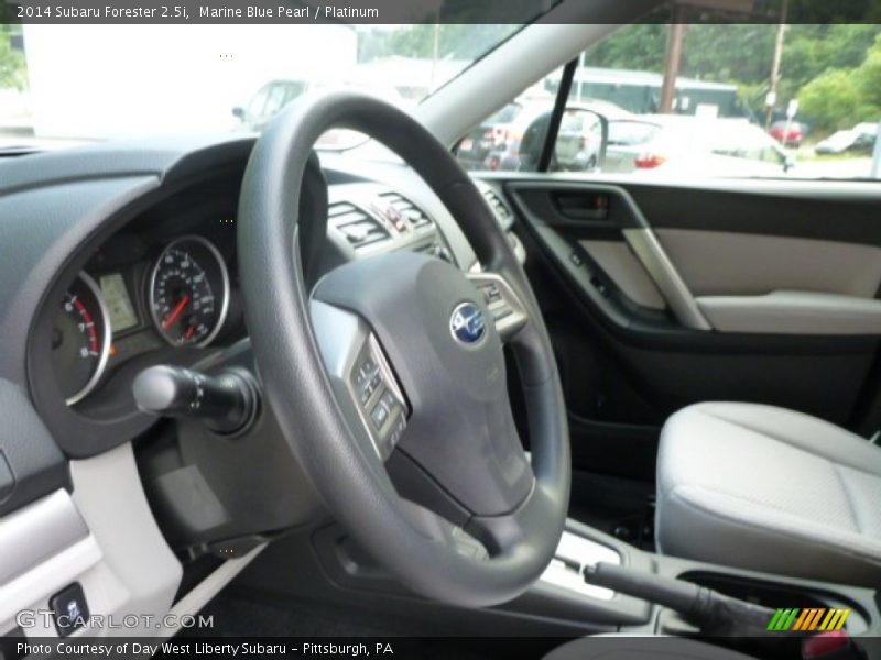 Marine Blue Pearl / Platinum 2014 Subaru Forester 2.5i