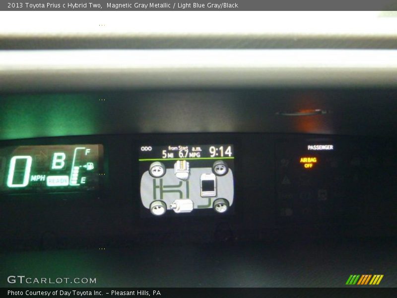 Magnetic Gray Metallic / Light Blue Gray/Black 2013 Toyota Prius c Hybrid Two