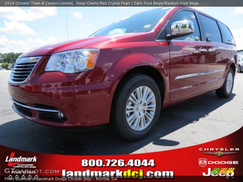Deep Cherry Red Crystal Pearl / Dark Frost Beige/Medium Frost Beige 2014 Chrysler Town & Country Limited