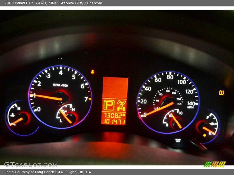 Silver Graphite Gray / Charcoal 2008 Infiniti QX 56 4WD