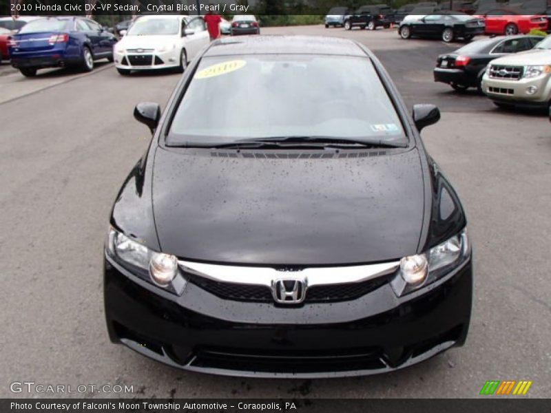 Crystal Black Pearl / Gray 2010 Honda Civic DX-VP Sedan