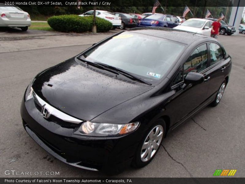 Crystal Black Pearl / Gray 2010 Honda Civic DX-VP Sedan