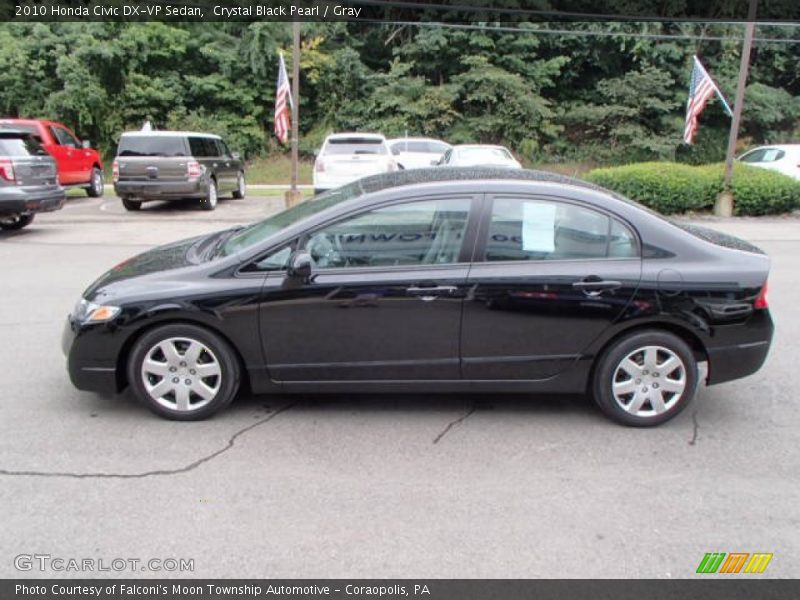 Crystal Black Pearl / Gray 2010 Honda Civic DX-VP Sedan