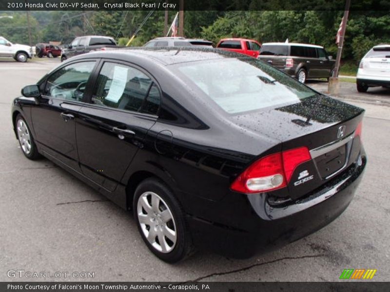 Crystal Black Pearl / Gray 2010 Honda Civic DX-VP Sedan