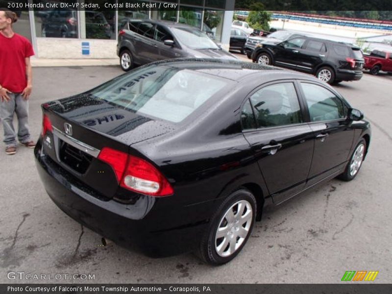 Crystal Black Pearl / Gray 2010 Honda Civic DX-VP Sedan