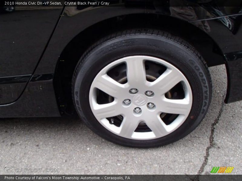 Crystal Black Pearl / Gray 2010 Honda Civic DX-VP Sedan