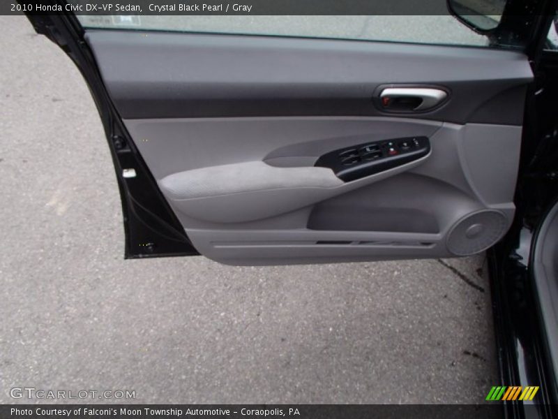 Crystal Black Pearl / Gray 2010 Honda Civic DX-VP Sedan