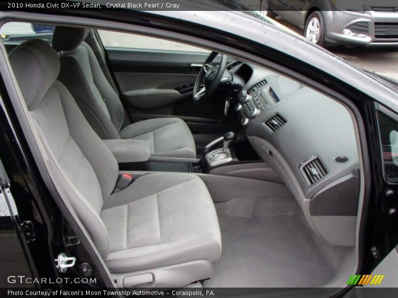 Crystal Black Pearl / Gray 2010 Honda Civic DX-VP Sedan