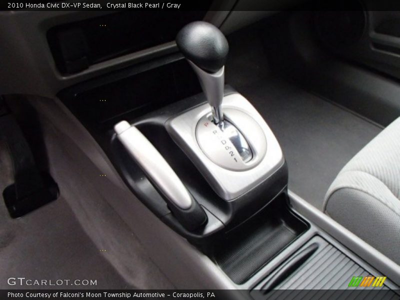 Crystal Black Pearl / Gray 2010 Honda Civic DX-VP Sedan