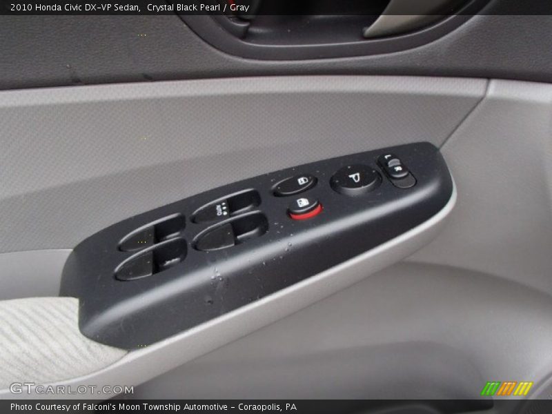 Crystal Black Pearl / Gray 2010 Honda Civic DX-VP Sedan