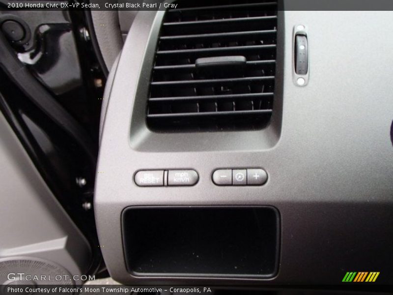 Crystal Black Pearl / Gray 2010 Honda Civic DX-VP Sedan