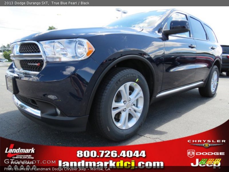True Blue Pearl / Black 2013 Dodge Durango SXT