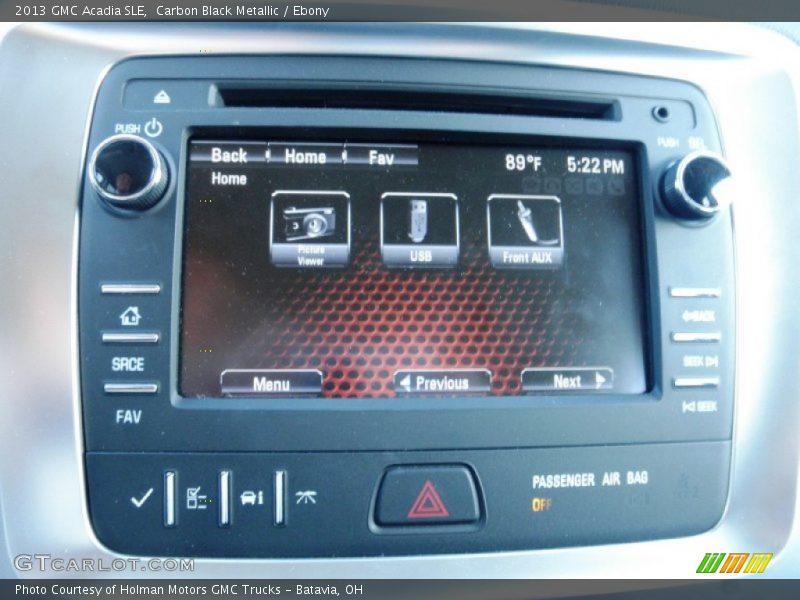 Carbon Black Metallic / Ebony 2013 GMC Acadia SLE