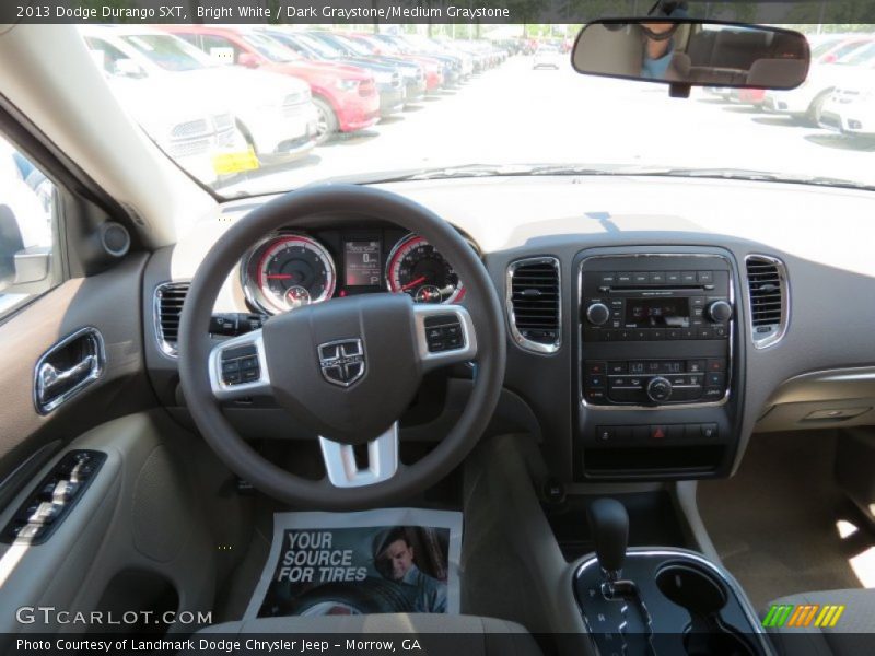 Bright White / Dark Graystone/Medium Graystone 2013 Dodge Durango SXT