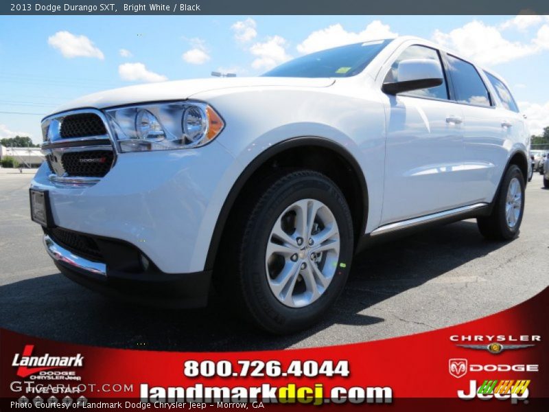 Bright White / Black 2013 Dodge Durango SXT
