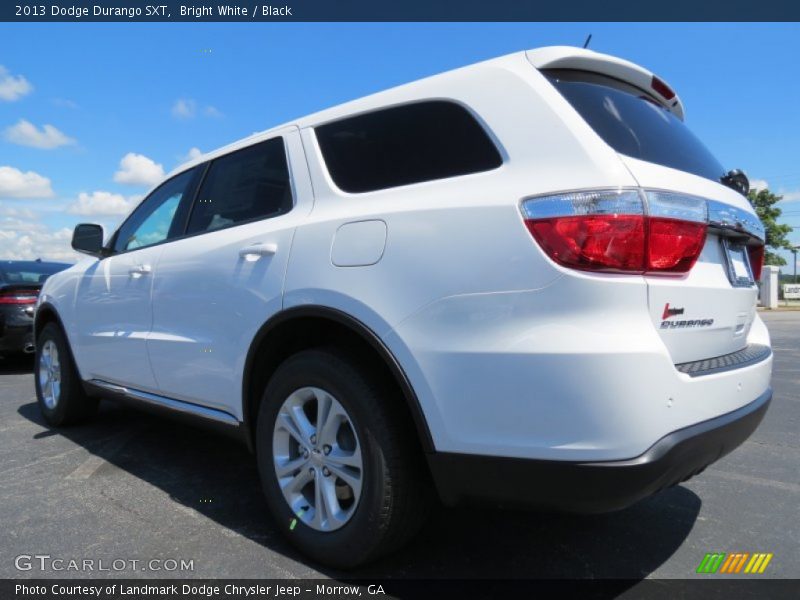 Bright White / Black 2013 Dodge Durango SXT