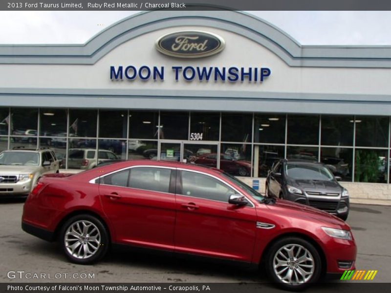 Ruby Red Metallic / Charcoal Black 2013 Ford Taurus Limited