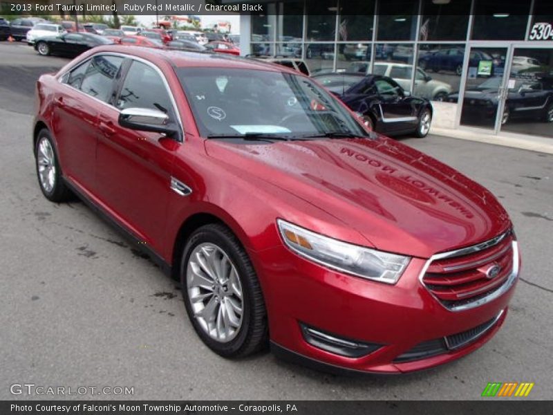 Ruby Red Metallic / Charcoal Black 2013 Ford Taurus Limited