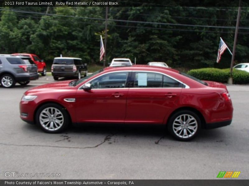 Ruby Red Metallic / Charcoal Black 2013 Ford Taurus Limited