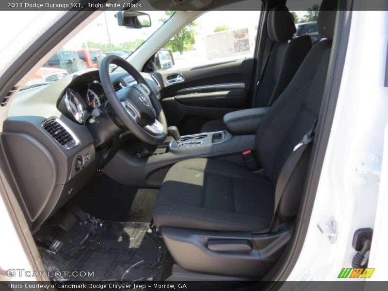 Bright White / Black 2013 Dodge Durango SXT