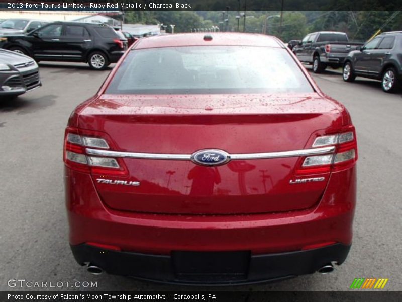 Ruby Red Metallic / Charcoal Black 2013 Ford Taurus Limited