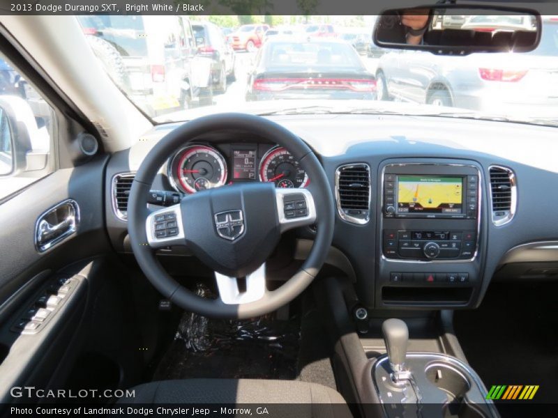 Bright White / Black 2013 Dodge Durango SXT