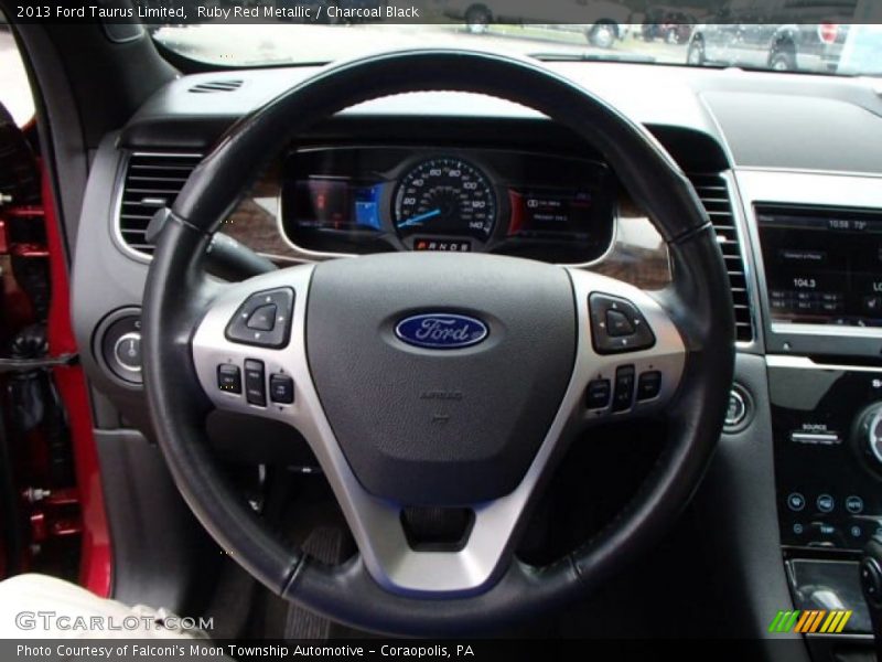 Ruby Red Metallic / Charcoal Black 2013 Ford Taurus Limited