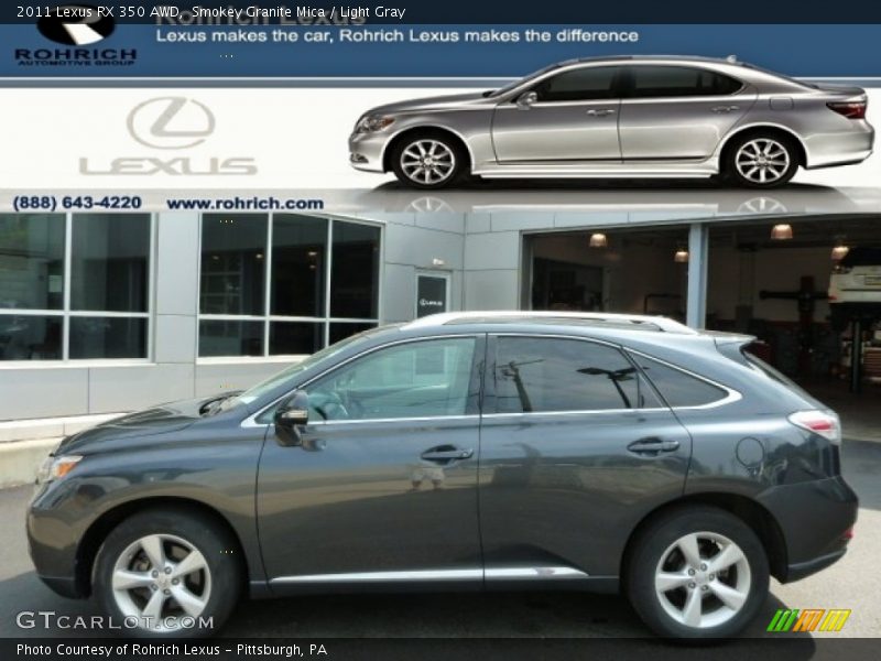 Smokey Granite Mica / Light Gray 2011 Lexus RX 350 AWD