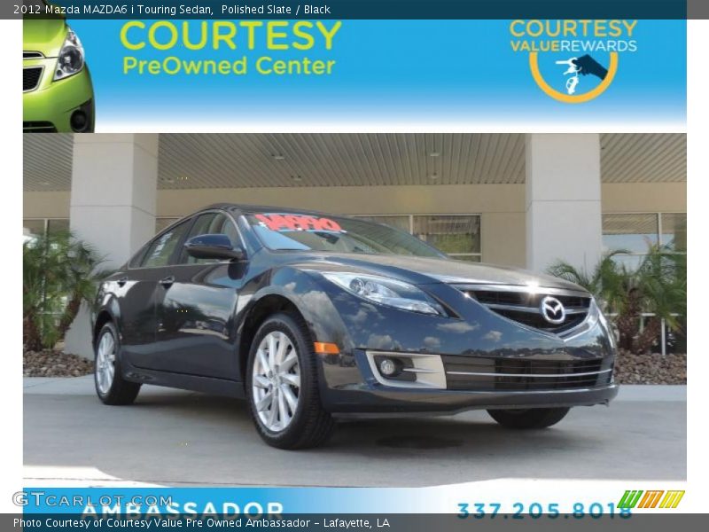 Polished Slate / Black 2012 Mazda MAZDA6 i Touring Sedan