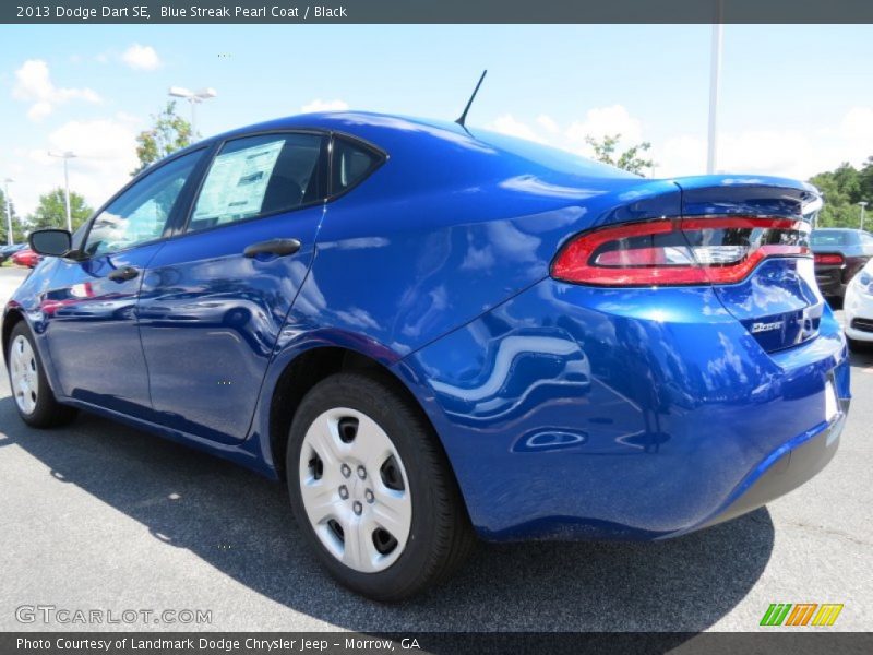 Blue Streak Pearl Coat / Black 2013 Dodge Dart SE
