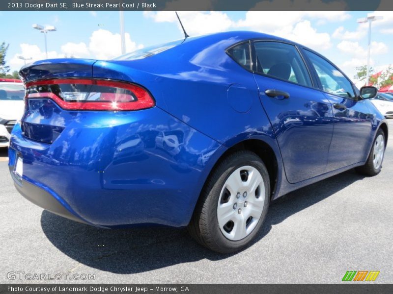 Blue Streak Pearl Coat / Black 2013 Dodge Dart SE