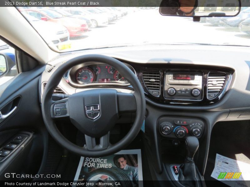 Blue Streak Pearl Coat / Black 2013 Dodge Dart SE