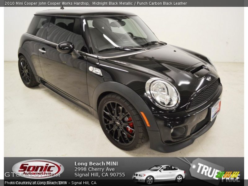 Midnight Black Metallic / Punch Carbon Black Leather 2010 Mini Cooper John Cooper Works Hardtop