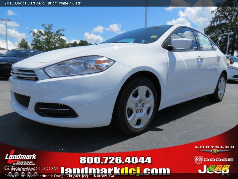 Bright White / Black 2013 Dodge Dart Aero