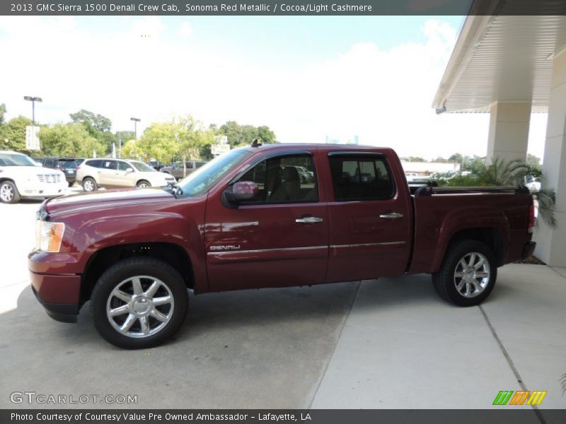 Sonoma Red Metallic / Cocoa/Light Cashmere 2013 GMC Sierra 1500 Denali Crew Cab