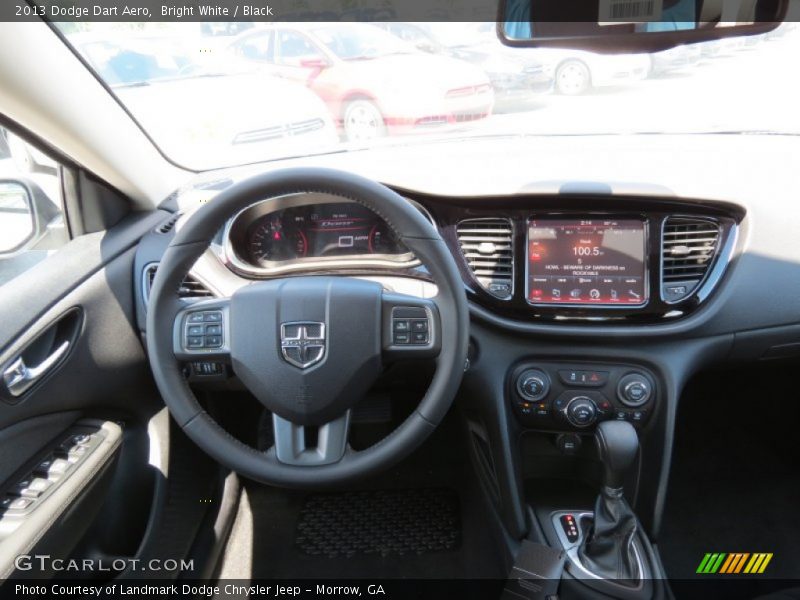Bright White / Black 2013 Dodge Dart Aero